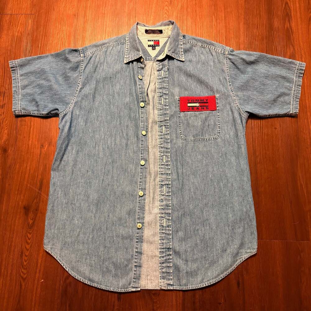 Vintage Tommy Hilfiger Jeans Denim Button Up Shirt